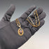 Vintage rolled gold cut stone pendant with necklace