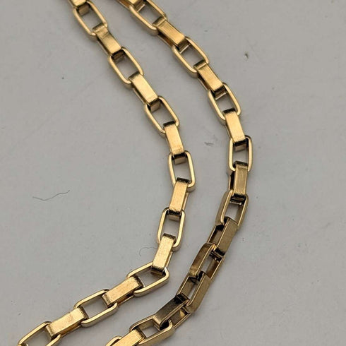 Collar con colgante de piedra roja chapado en oro vintage