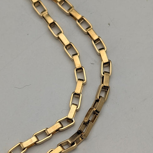 復古鍍金紅石吊墜配項鍊