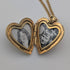 復古金心型小盒吊飾與項鍊