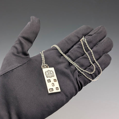 1977年英國純銀禧年錠吊墜,20.1克,配純銀項鍊,RJ