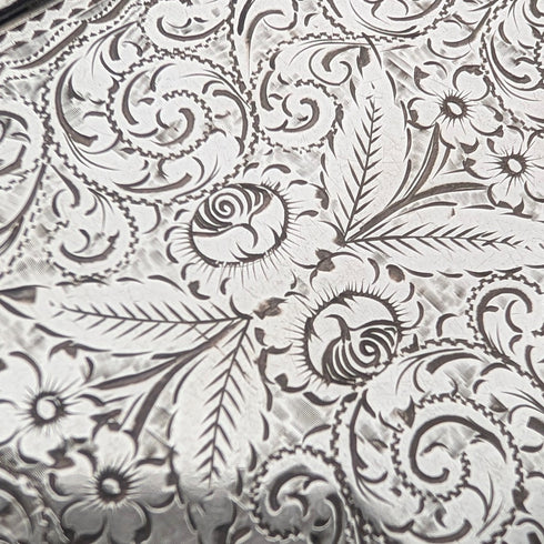 1909年 英国アンティーク 純銀製 封筒型カードケース 57g Adie&Lovekin