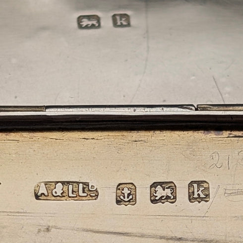 1909年 英国アンティーク 純銀製 封筒型カードケース 57g Adie&Lovekin
