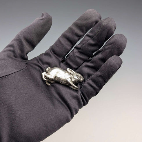 1980 British Vintage Sterling Silver Rabbit Miniature Figurine 50g BSE Products