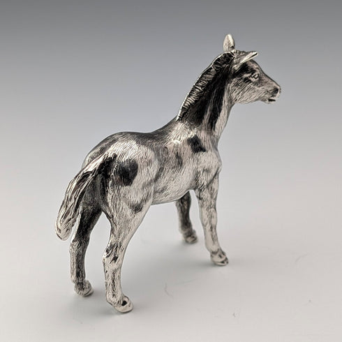 1979年 英国ヴィンテージ 純銀製 ホース 馬 ミニチュア フィギュリン 53g BSE Products