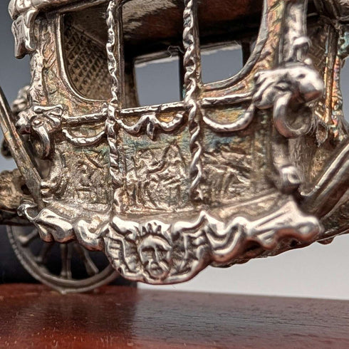 1977 British sterling silver Gold State Coach miniature 65g Toye, Kenning & Spencer