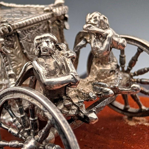 1977 British sterling silver Gold State Coach miniature 65g Toye, Kenning & Spencer