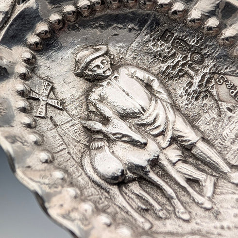 1904 Dutch antique sterling silver tea caddy spoon 23g FP&S