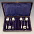 1907 British antique sterling silver tea spoon set of 6, total weight 37g, case included, William Devenport