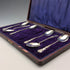 1907 British antique sterling silver tea spoon set of 6, total weight 37g, case included, William Devenport