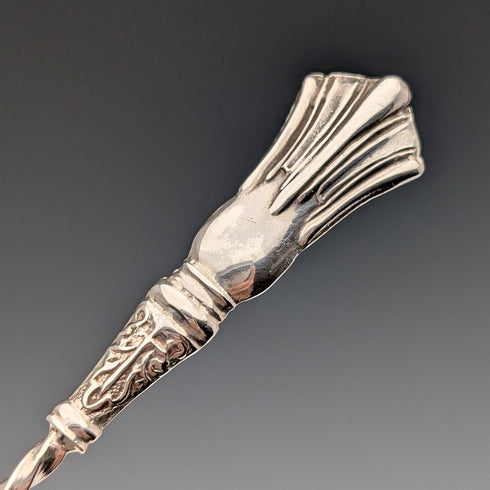 1907年 英国アンティーク 純銀製ティースプーン6本セット 計37g ケース入 William Devenport