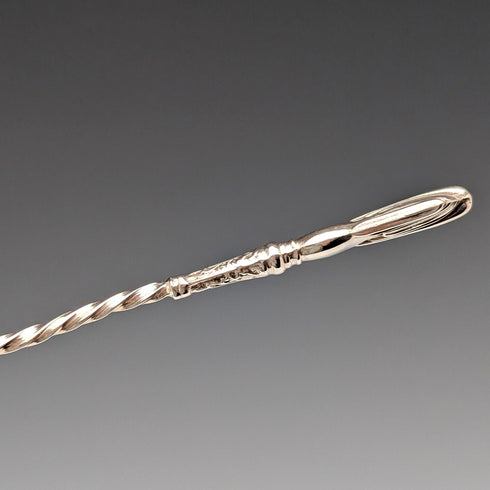 1907年 英国アンティーク 純銀製ティースプーン6本セット 計37g ケース入 William Devenport