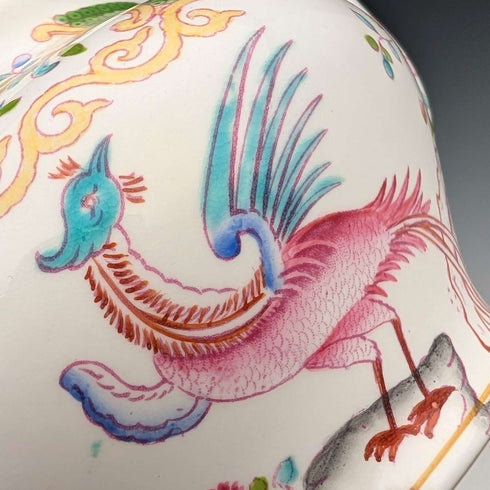 Minton porcelain teapot, Cockatrice, green, early 20th century