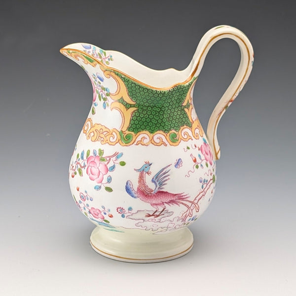 Minton porcelain milk jug, cockatrice, green, early 20th century