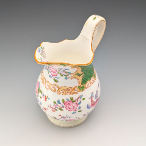 20世紀前半 英国ミントン 磁器製 ミルクジャグ コカトリス グリーン