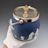 Antique British Wedgwood Biscuit Barrel Jasperware Royal Blue