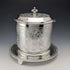 Antique British silver plate floral biscuit barrel