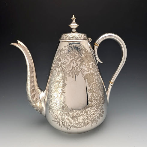 1885年頃 英国アンティーク シルバープレート製 コーヒーポット Mappin Brothers