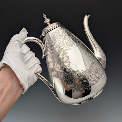 1885年頃 英国アンティーク シルバープレート製 コーヒーポット Mappin Brothers