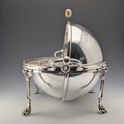 1900年頃 英国アンティーク シルバープレート製 ブレックファーストディッシュ 中皿なし George Goodfellow