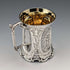 1854年 英国アンティーク 純銀製 マグカップ フローラル装飾 163g John Evans II