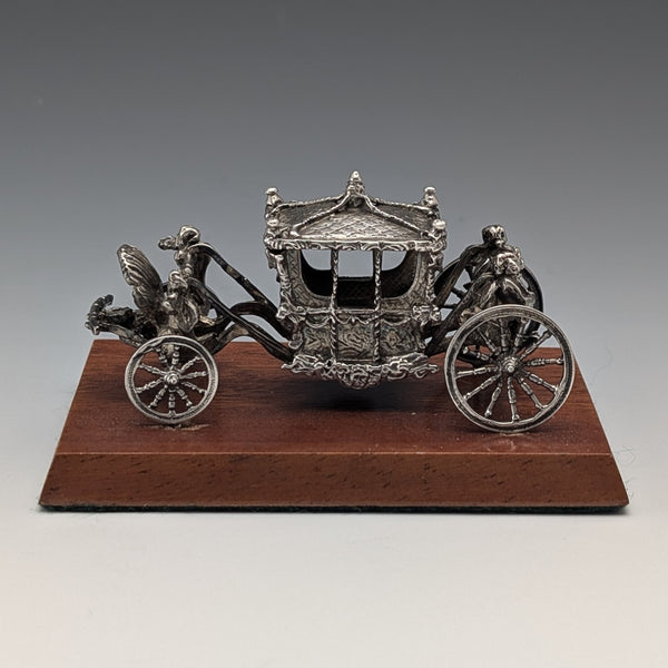 1977 British sterling silver Gold State Coach miniature 65g Toye, Kenning & Spencer