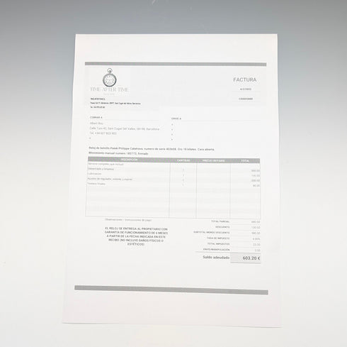 1918年頃 パテック・フィリップ 懐中時計 K18金無垢オープンフェース 整備済み