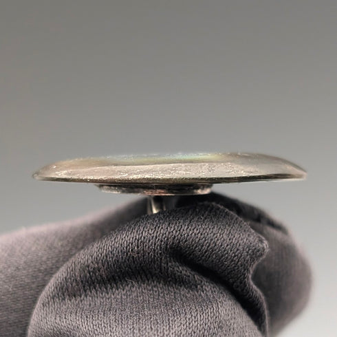 ヴィンテージ マザーオブパール/白蝶貝 純銀台座 カフリンクス カフスボタン