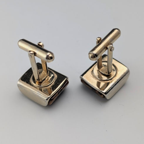 Vintage Tiger Eye Gold Plated Cufflinks