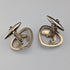 Vintage Fish Engraving Gold Plated Cufflinks