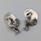 1953 British Vintage Rooster Sculpture Sterling Silver Cufflinks, Deakin & Francis