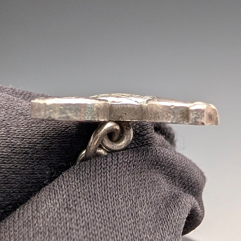 1953年英國復古公雞雕塑純銀袖扣,Deakin & Francis