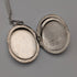 Vintage sterling silver oval locket pendant with sterling silver necklace, 7.6g total