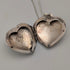 復古純銀心型小盒吊墜,搭配純銀項鍊,總重 7.3 克