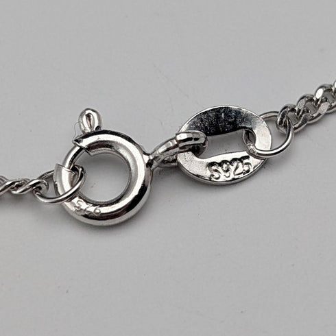 復古純銀心型小盒吊墜,搭配純銀項鍊,總重 7.3 克