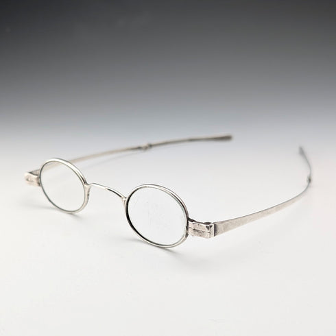 19世紀初頭 ジョージアン 英国アンティーク 純銀製 小型メガネ Mary Ann Holmes