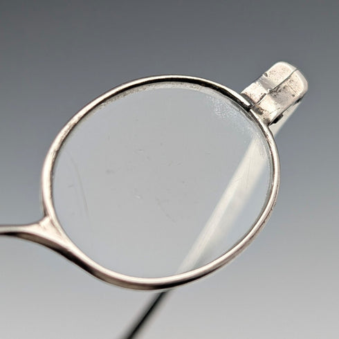 19世紀初頭 ジョージアン 英国アンティーク 純銀製 小型メガネ Mary Ann Holmes