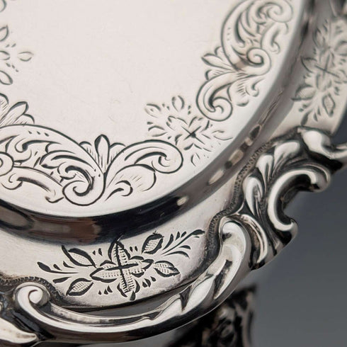 1907 British antique sterling silver jewelry box, 88g, Henry Matthews