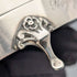 1907 British antique sterling silver jewelry box, 88g, Henry Matthews