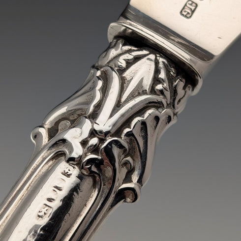 1852年頃 英国アンティーク 純銀製 フィッシュサーバーペア 計262g John Gilbert