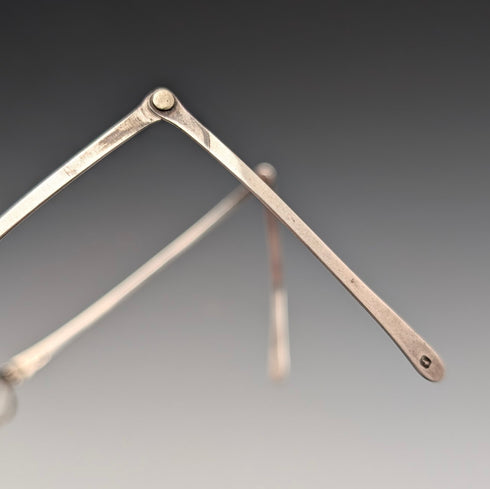 19世紀初頭 ジョージアン 英国アンティーク 純銀製 小型メガネ Mary Ann Holmes