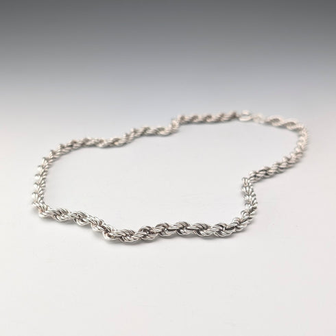 英國復古純銀扭曲鏈項鍊 40 公分 12.5 克 EJLd