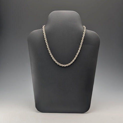 英國復古純銀扭曲鏈項鍊 40 公分 12.5 克 EJLd