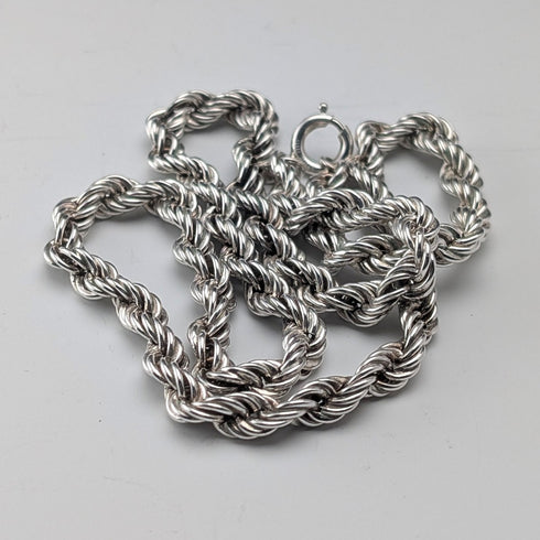英國復古純銀扭曲鏈項鍊 40 公分 12.5 克 EJLd