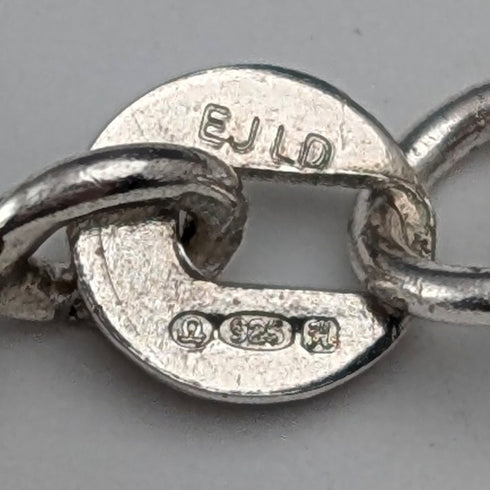 英國復古純銀扭曲鏈項鍊 40 公分 12.5 克 EJLd