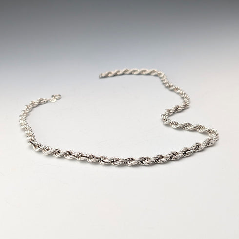 英國復古純銀扭曲鏈項鍊 40 公分 12.5 克 EJLd