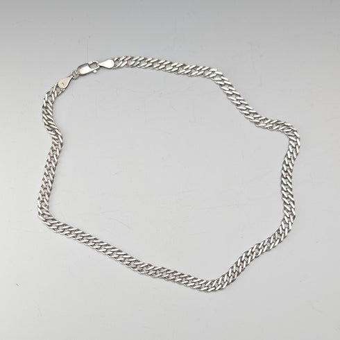 英國復古純銀雙 kihei 鏈項鍊 41 公分 17.4 克 AGP