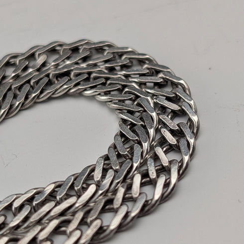 英國復古純銀雙 kihei 鏈項鍊 41 公分 17.4 克 AGP