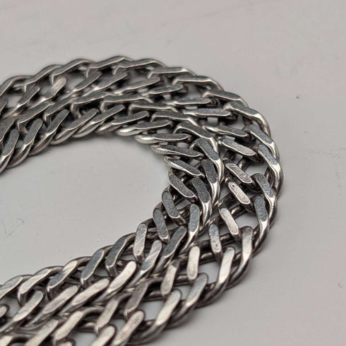 British vintage sterling silver double kihei chain necklace 41cm 17.4g AGP
