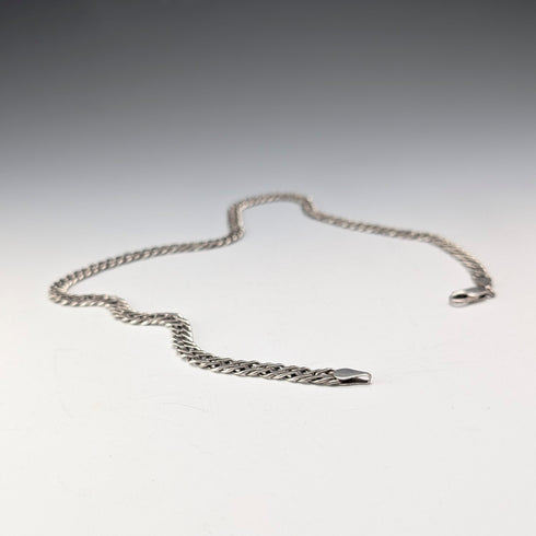 英國復古純銀雙 kihei 鏈項鍊 41 公分 17.4 克 AGP